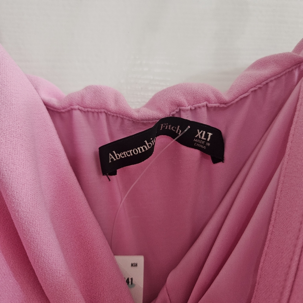 Abercrombie Pink Slit Dress Size XL Tall - Picture 7 of 11